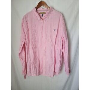 Prince & Fox Men's 2XL Pink Gingham Button Down Long Sleeve Shirt Casual